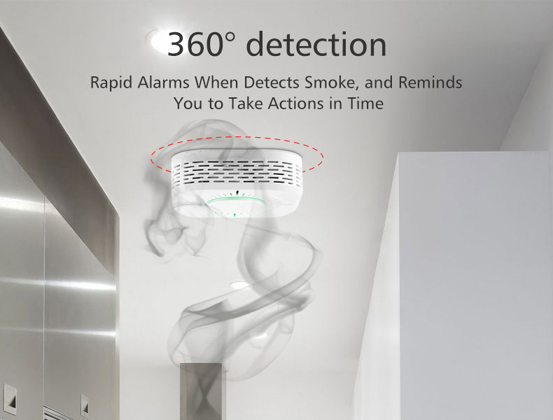 Smoke alarms home fire safety alarms Wifi tuya smart smoke sensor fire detector - Home Security - 2