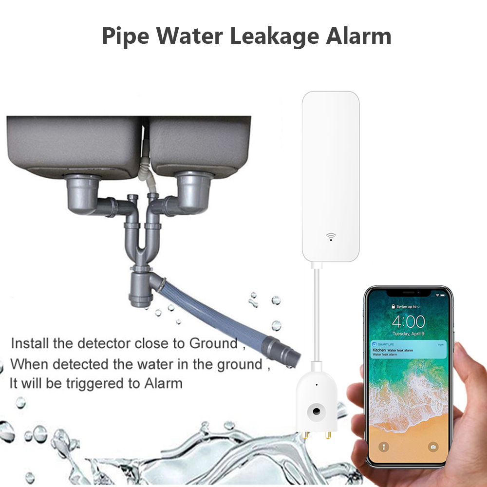 Amazon wireless tuya smart water leak sensor flood level detector home depot alarm - Home Security - 2
