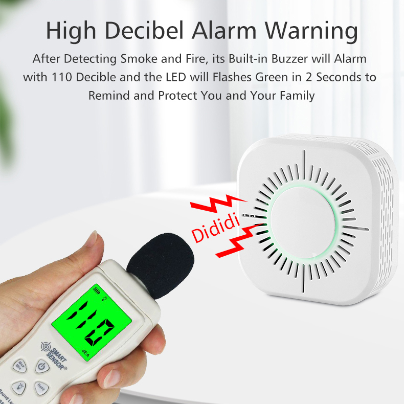 Smoke alarms home fire safety alarms Wifi tuya smart smoke sensor fire detector - Home Security - 3