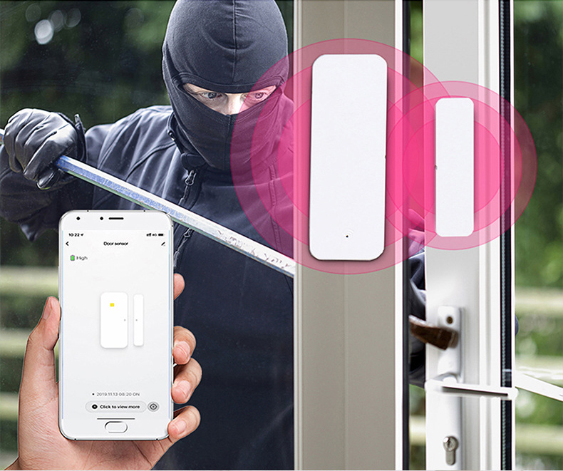 Tuya smart wifi door sensor window detector home depot alarm tuya smart app control - Door Sensor - 4
