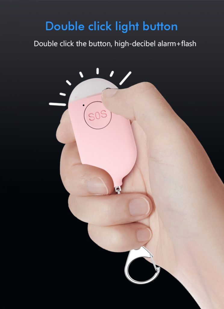 Self defense alarm and light keychain 130db women safe sound personal alarm emergency alarm keychain - Personal Alarms - 3