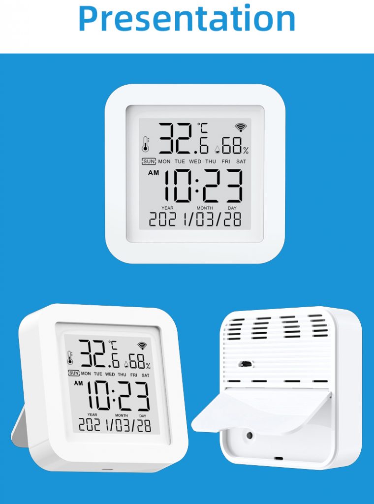 Wireless tuya digital thermometer hygrometer sensor temperature humidity monitor LCD screen - Smart Home - 2