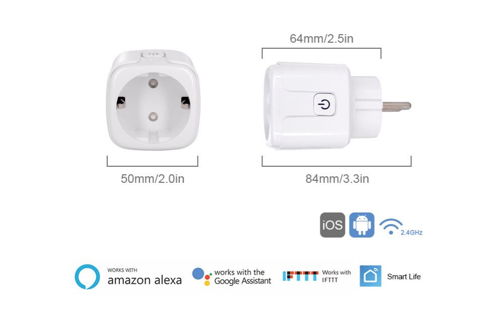 Tuya Zigbee EU 16A remote control smart plug socket voice control with google assistant Alexa Smart plug with timer function - Smart Home - 3