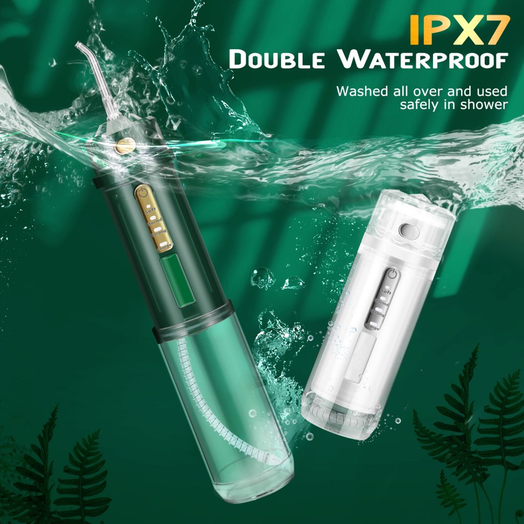 Dental Water Jet Cordless Water Flosser Teeth Cleaner Water Dental Oral Irrigator Portable Rechargeable for Braces Tooth Cleaning Travel with 3 Modes IPX7 Waterproof - Home Care - 4